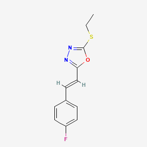 (E)-2-(Ethylthio)-5-(4-fluorostyryl)-1,3,4-oxadiazole