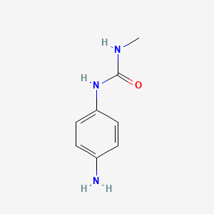 molecular formula C8H11N3O B1283862 N-(4-氨基苯基)-N'-甲基脲 CAS No. 111087-13-9