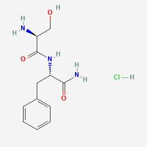 molecular formula C12H18ClN3O3 B1283863 L-Seryl-L-phenylalaninamide hydrochloride 