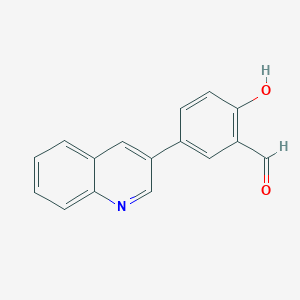 molecular formula C16H11NO2 B12838672 2-Hydroxy-5-(3-quinolinyl)benzaldehyde 