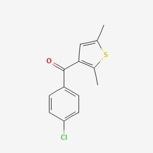 molecular formula C13H11ClOS B12838712 (4-Chlorophenyl)(2,5-dimethylthiophen-3-yl)methanone CAS No. 57248-23-4