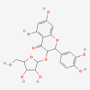 3-((3,4-Dihydroxy-5-(hydroxymethyl)tetrahydrofuran-2-yl)oxy)-2-(3,4-dihydroxyphenyl)-5,7-dihydroxychroman-4-one