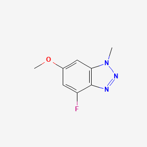 molecular formula C8H8FN3O B12838794 4-Fluoro-6-methoxy-1-methyl-1H-benzo[d][1,2,3]triazole 