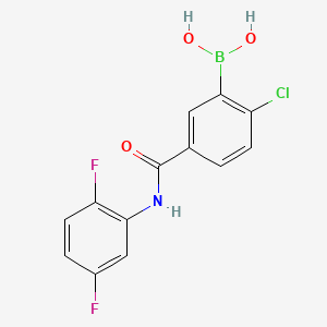 2-Chloro-5-(2,5-difluorophenylcarbamoyl)phenylboronic acid