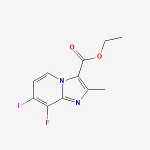 8-Fluoro-7-iodo-2-methyl-imidazo[1,2-A]pyridine-3-carboxylic acid ethyl ester