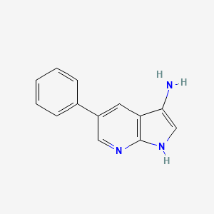 molecular formula C13H11N3 B12838807 5-phenyl-1H-pyrrolo[2,3-b]pyridin-3-amine 