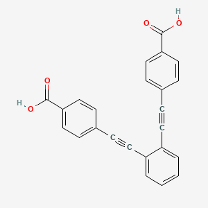 molecular formula C24H14O4 B12838813 4,4'-(1,2-Phenylenebis(ethyne-2,1-diyl))dibenzoic acid 