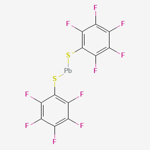 molecular formula C12F10PbS2 B12838823 Bis(pentafluorophenylthio) lead(II) 