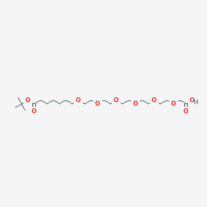 molecular formula C23H44O10 B12838829 27,27-Dimethyl-25-oxo-3,6,9,12,15,18,26-heptaoxaoctacosanoic acid 