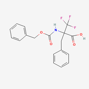 molecular formula C18H16F3NO4 B12838860 N-[(Benzyloxy)carbonyl]-alpha-(trifluoromethyl)phenylalanine 