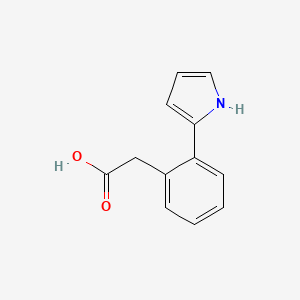 molecular formula C12H11NO2 B12838882 2-(2-(1H-pyrrol-2-yl)phenyl)acetic acid 