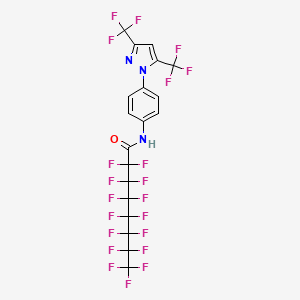 N1-{4-[3,5-di(trifluoromethyl)-1H-pyrazol-1-yl]phenyl}-2,2,3,3,4,4,5,5,6,6,7,7,8,8,8-pentadecafluorooctanamide