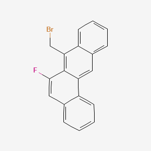 molecular formula C19H12BrF B12838896 Benz(a)anthracene, 7-bromomethyl-6-fluoro- CAS No. 34346-97-9