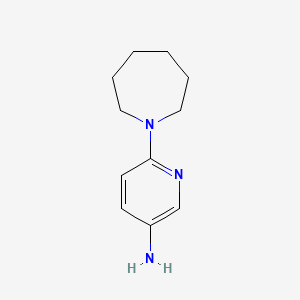 molecular formula C11H17N3 B1283890 6-(アゼパン-1-イル)ピリジン-3-アミン CAS No. 850040-18-5