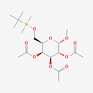 molecular formula C19H34O9Si B12838927 Methyl 2,3,4-tri-O-acetyl-6-O-tert-butyldimethylsilyl-A-D-galactopyranoside 