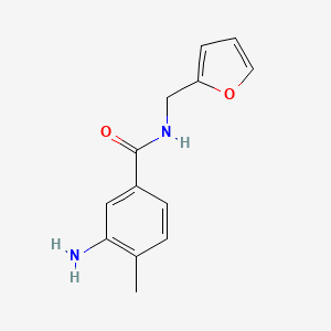 molecular formula C13H14N2O2 B1283893 3-氨基-N-(2-呋喃基甲基)-4-甲基苯甲酰胺 CAS No. 926192-92-9