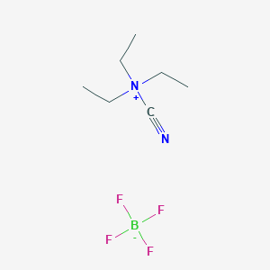 molecular formula C7H15BF4N2 B12838933 N-Cyano-N,N-diethylethanaminium tetrafluoroborate CAS No. 30684-36-7