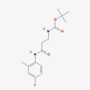 molecular formula C15H21FN2O3 B12838954 Tert-butyl 3-[(4-fluoro-2-methylphenyl)amino]-3-oxopropylcarbamate 