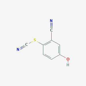 molecular formula C8H4N2OS B12838977 5-Hydroxy-2-thiocyanatobenzonitrile 