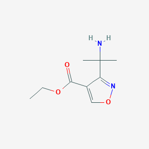 molecular formula C9H14N2O3 B12839007 Ethyl 3-(2-aminopropan-2-yl)isoxazole-4-carboxylate 