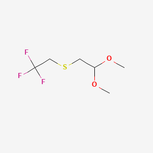 B12839011 2-[(2,2-Dimethoxyethyl)thio]-1,1,1-trifluoroethane CAS No. 84455-36-7