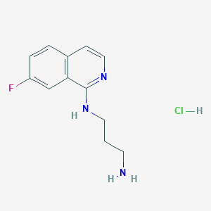 molecular formula C12H15ClFN3 B12839029 n-(3-Aminopropyl)-7-fluoroisoquinolin-1-amine hydrochloride 