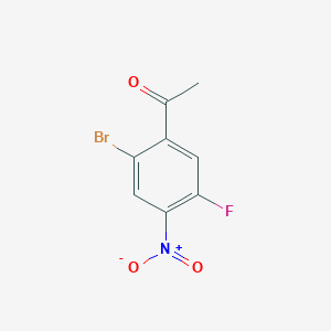 molecular formula C8H5BrFNO3 B12839062 1-(2-Bromo-5-fluoro-4-nitrophenyl)ethanone 