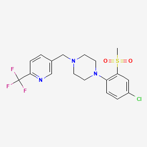 1-[4-Chloro-2-(methylsulfonyl)phenyl]-4-([6-(trifluoromethyl)pyridin-3-YL]methyl)piperazine