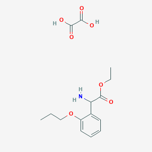 molecular formula C15H21NO7 B1283908 Ethyl amino(2-propoxyphenyl)acetate oxalate 