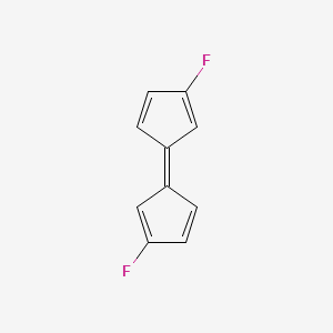 molecular formula C10H6F2 B12839080 (1E)-3,3'-Difluoro-1,1'-bi(2,4-cyclopentadien-1-ylidene) 