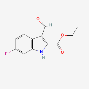 Ethyl 6-fluoro-3-formyl-7-methyl-1H-indole-2-carboxylate