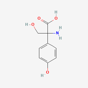 molecular formula C9H11NO4 B12839145 2-Amino-3-hydroxy-2-(4-hydroxyphenyl)propanoic acid 