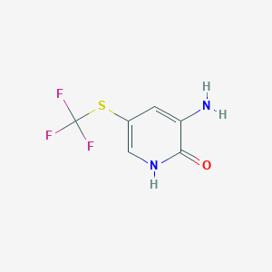 3-Amino-5-((trifluoromethyl)thio)pyridin-2(1H)-one