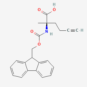 (R)-2-((((9H-Fluoren-9-yl)methoxy)carbonyl)amino)-2-methylhex-5-ynoic acid