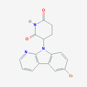 molecular formula C16H12BrN3O2 B12839198 3-(6-Bromo-9h-pyrido[2,3-b]indol-9-yl)piperidine-2,6-dione 