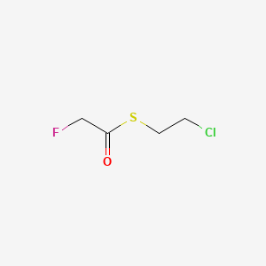 molecular formula C4H6ClFOS B12839235 S-(2-chloroethyl) 2-fluoroethanethioate CAS No. 406-27-9