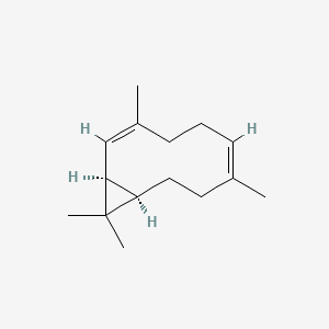 molecular formula C15H24 B12839259 (1S,2E,6E,10R)-3,7,11,11-tetramethylbicyclo[8.1.0]undeca-2,6-diene 