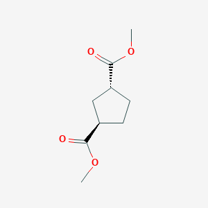 molecular formula C9H14O4 B12839264 rel-(1R,3R)-Dimethyl cyclopentane-1,3-dicarboxylate 