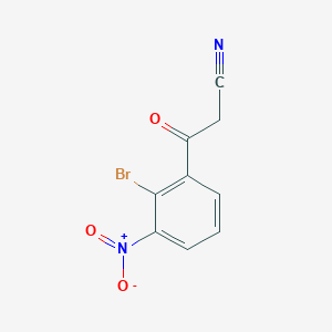 molecular formula C9H5BrN2O3 B12839338 2-Bromo-3-nitrobenzoylacetonitrile 