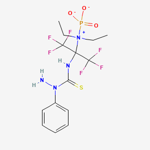 2-(diethylphosphonatoamino)-1,1,1,3,3,3-hexafluoro-2-(N1-phenylhydrazine-1-carbothioamido)propane