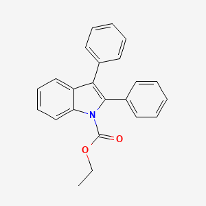 molecular formula C23H19NO2 B12839361 Ethyl 2,3-diphenyl-1H-indole-1-carboxylate 