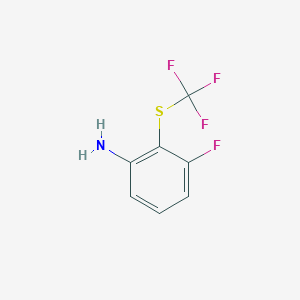 molecular formula C7H5F4NS B12839371 3-Fluoro-2-(trifluoromethylthio)aniline 