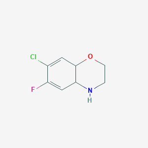 molecular formula C8H9ClFNO B12839383 7-Chloro-6-fluoro-3,4,4a,8a-tetrahydro-2H-benzo[b][1,4]oxazine 