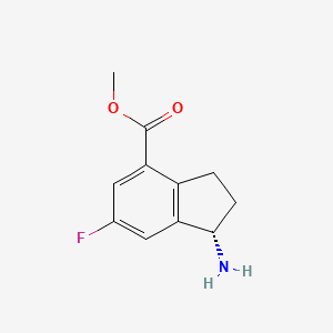 Methyl (S)-1-amino-6-fluoro-2,3-dihydro-1H-indene-4-carboxylate