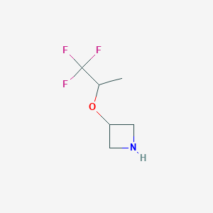 molecular formula C6H10F3NO B12839403 3-(2,2,2-Trifluoro-1-methyl-ethoxy)azetidine 