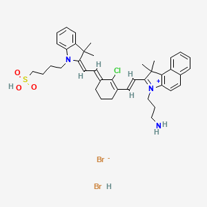 1H-Benz[e]indolium, 3-(3-aminopropyl)-2-[2-[2-chloro-3-[2-[1,3-dihydro-3,3-dimethyl-1-(4-sulfobutyl)-2H-indol-2-ylidene]ethylidene]-1-cyclohexen-1-yl]ethenyl]-1,1-dimethyl-, bromide, hydrobromide