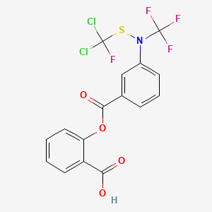 2-[[3-[[(Dichlorofluoromethyl)thio](trifluoromethyl)amino]benzoyl]oxy]benzoic acid