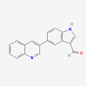 5-(3-Quinolinyl)-1H-indole-3-carbaldehyde