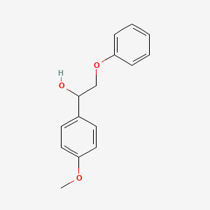 molecular formula C15H16O3 B12839507 1-(4-Methoxyphenyl)-2-phenoxyethanol 