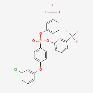 Phosphonic acid, p-(m-chlorophenoxy)phenyl-, bis(alpha,alpha,alpha-trifluoro-m-tolyl) ester